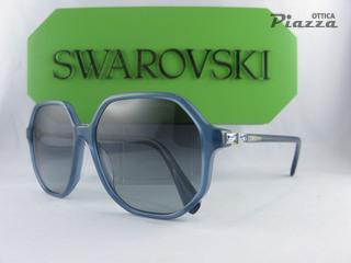 Occhiali da sole Swarovski SK6003 10354L Esagonali blu chiaro
